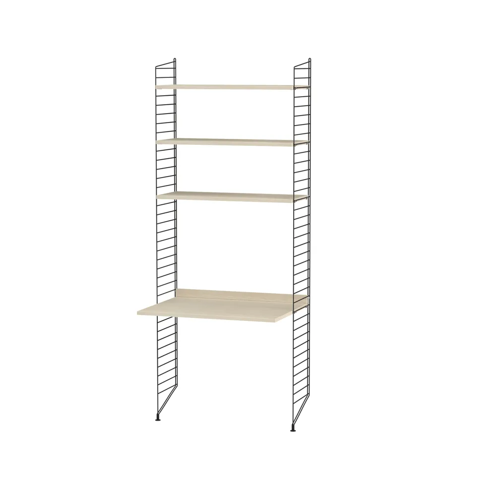 String quarto infantil freixo e preto - combinação C String