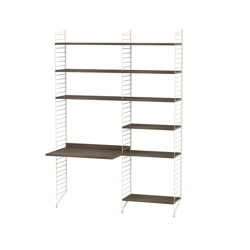 String quarto infantil nogueira e bege - combinação D String