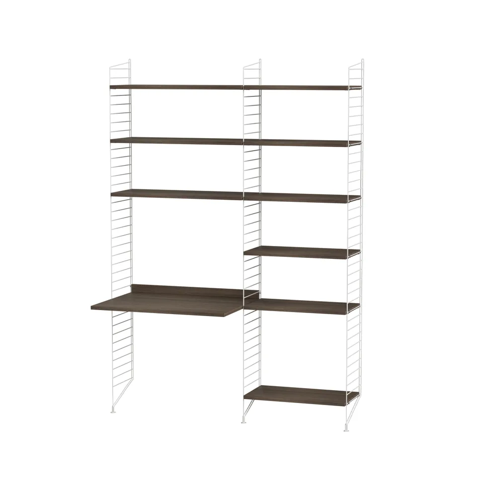 String quarto infantil nogueira e branco - combinação D String