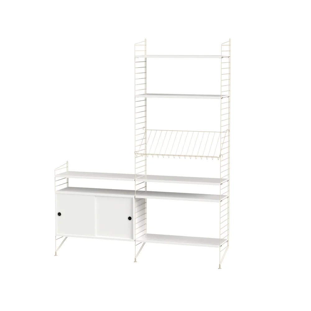 String sala de estar branco e bege - combinação K String