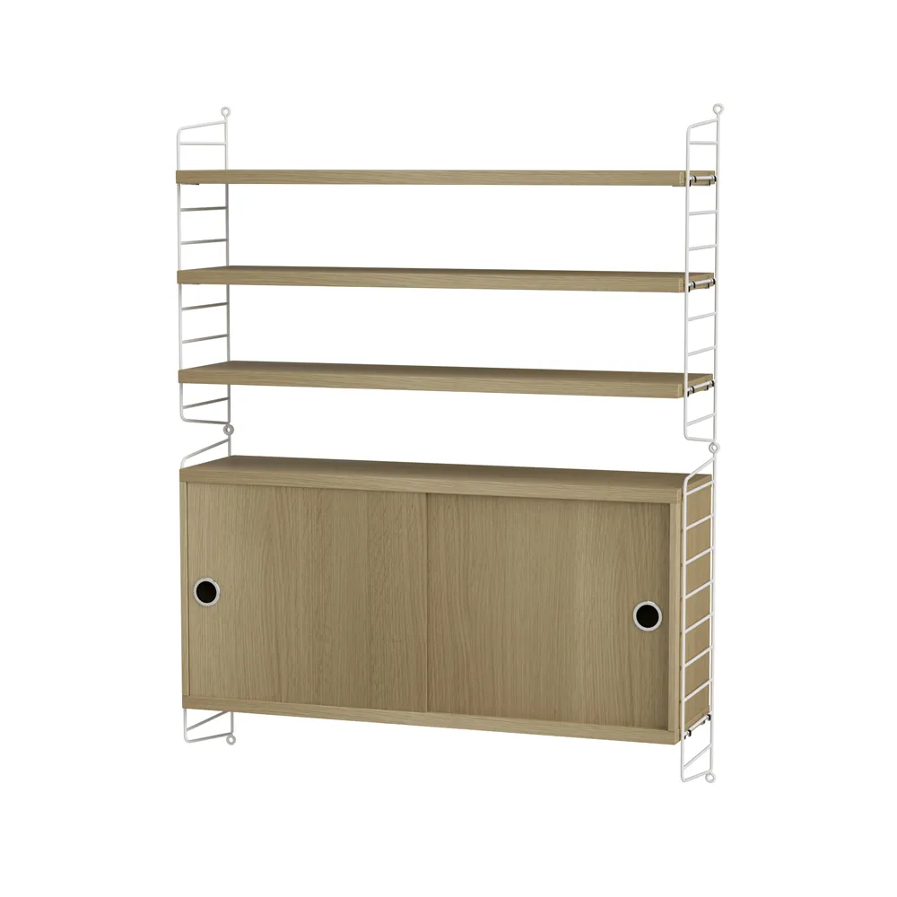 String sala de estar carvalho e branco - combinação I String