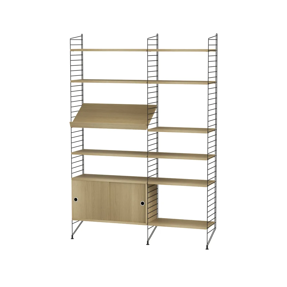 String sala de estar carvalho e preto - combinação H String