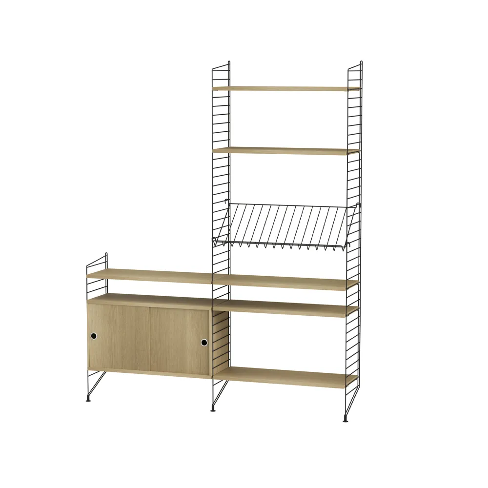 String sala de estar carvalho e preto - combinação K String