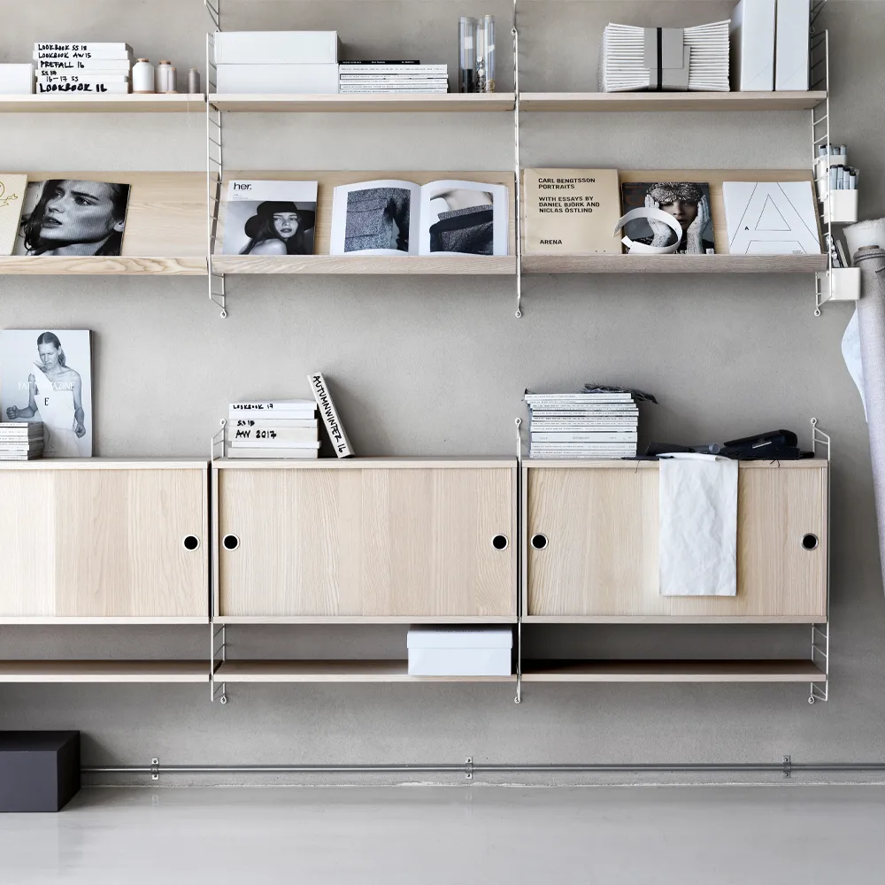 String sala de estar freixo e branco - combinação E String