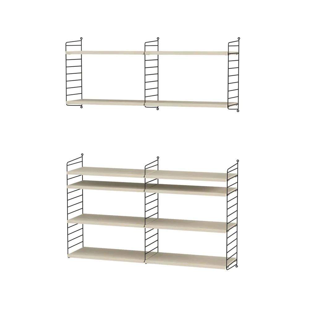 String sala de estar freixo e preto - combinação N String