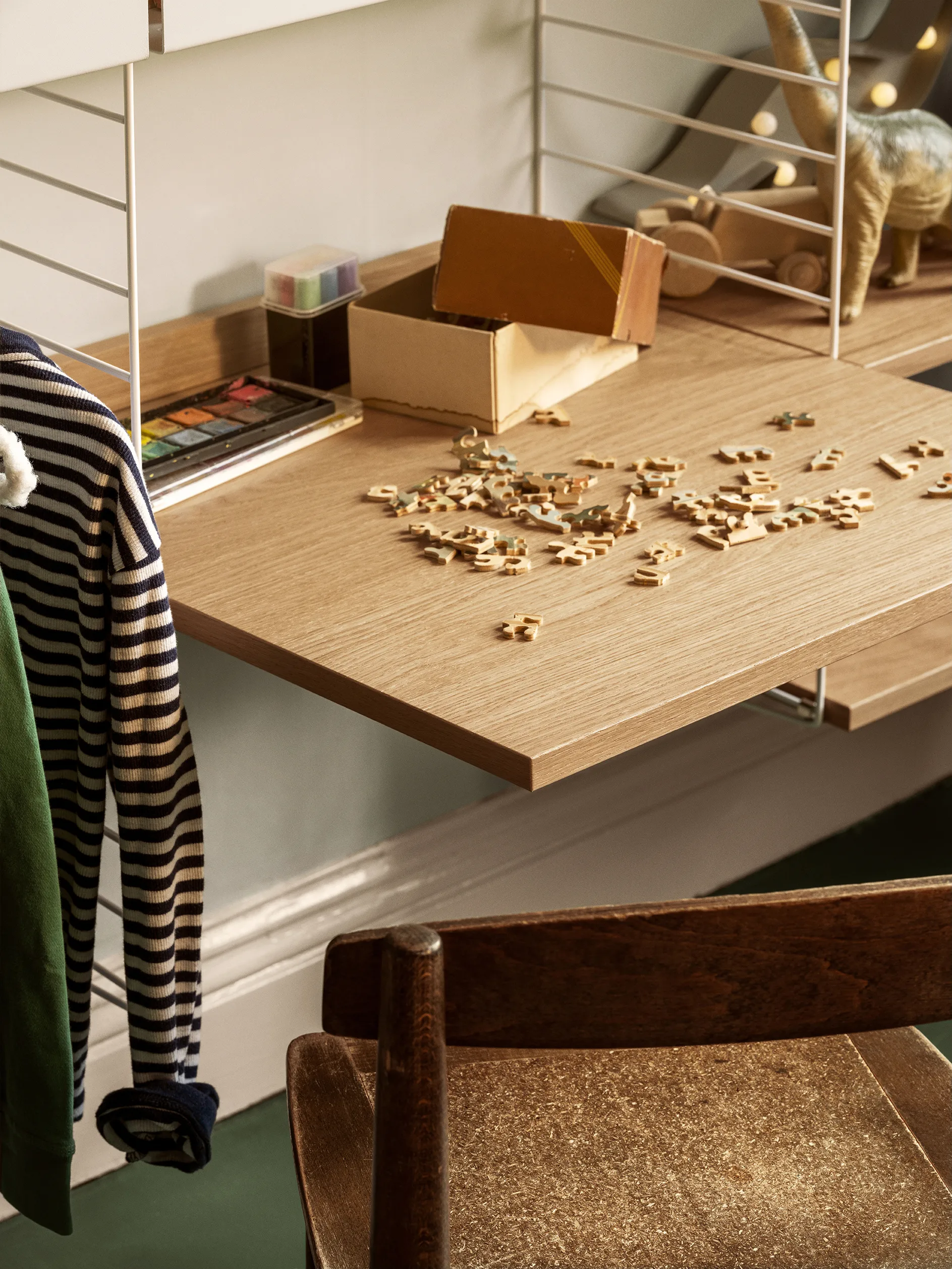 Tampo de trabalho String, Carvalho, 58x58 cm String