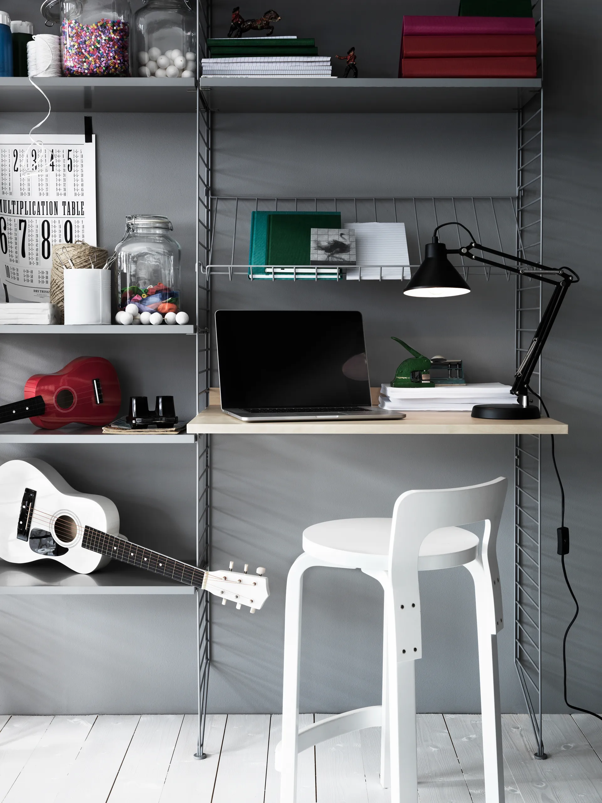 Tampo de trabalho String, Folha de freixo, 78x58 cm String