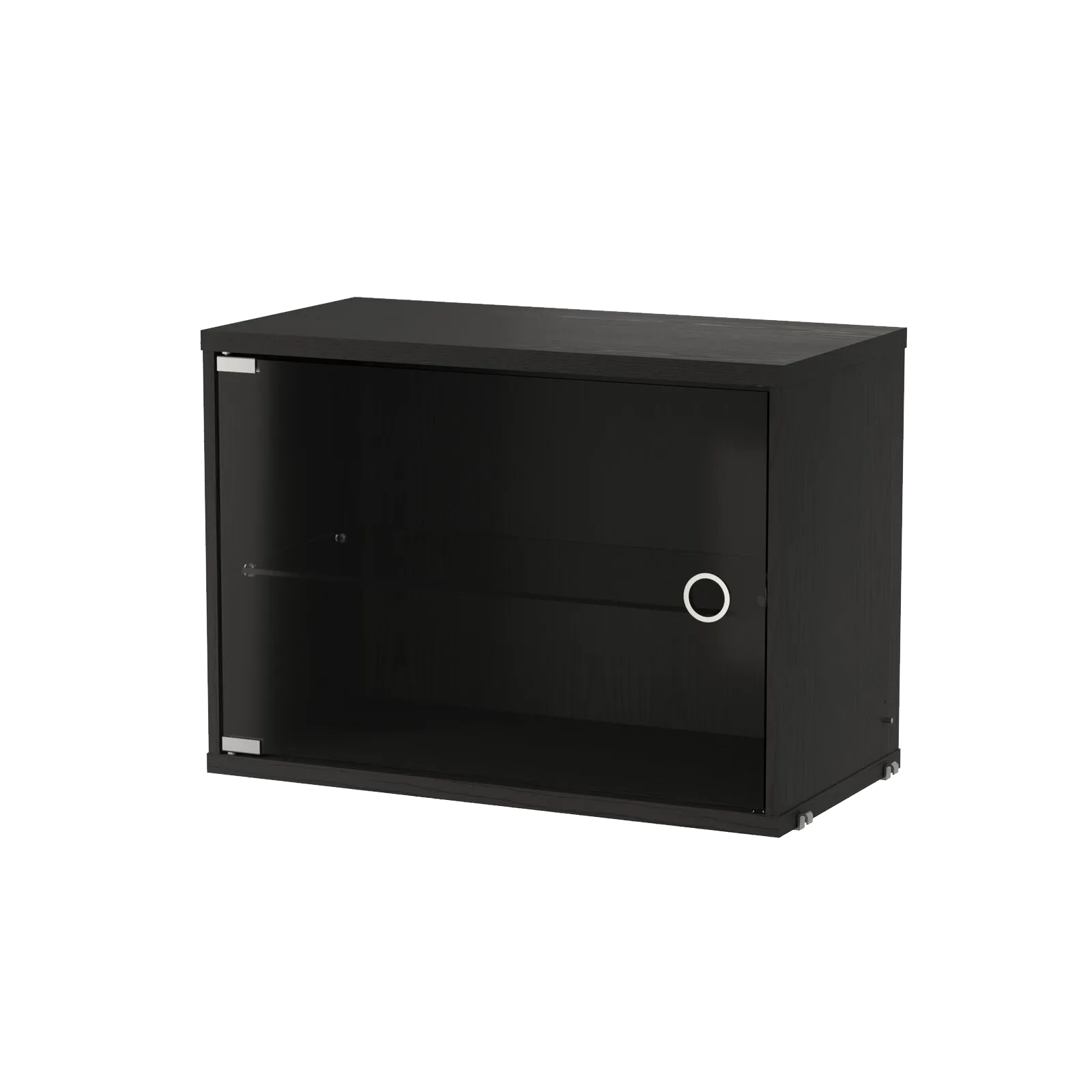 Vitrine String, Freixo tingido de preto, 58x30 cm String