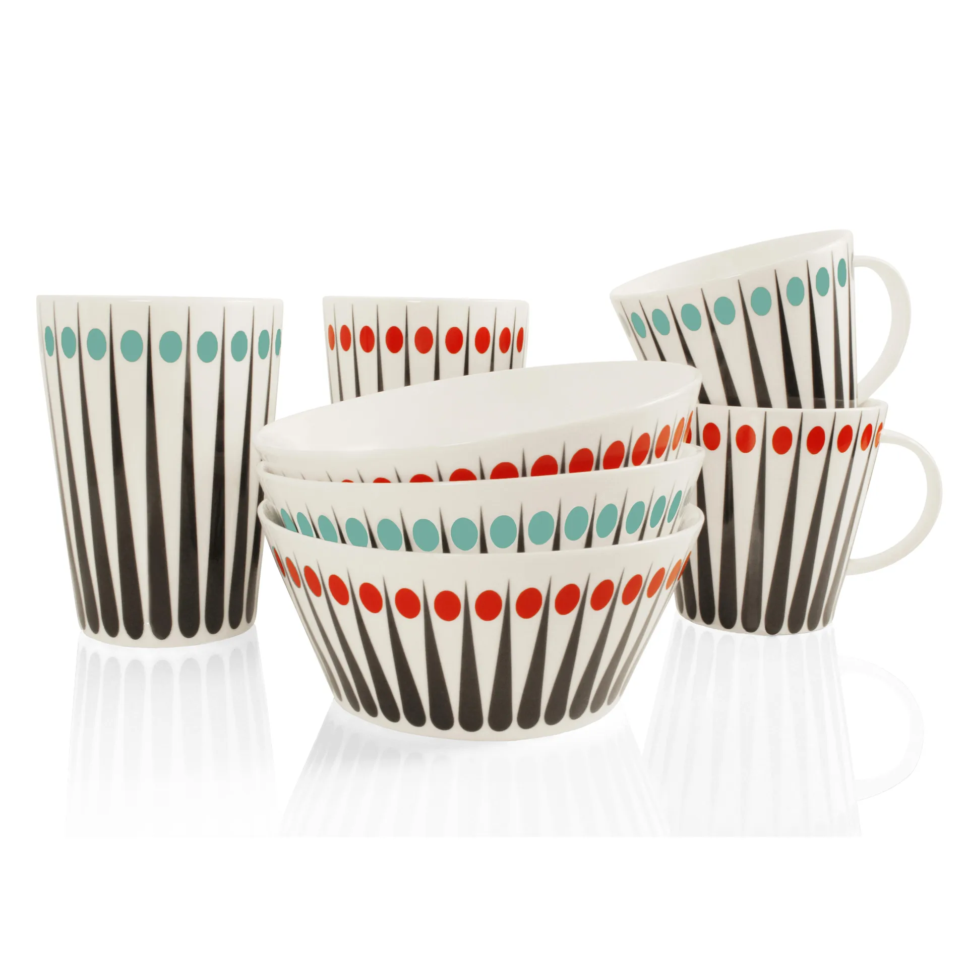 Caneca de chá Amanda, branco-aqua Superliving