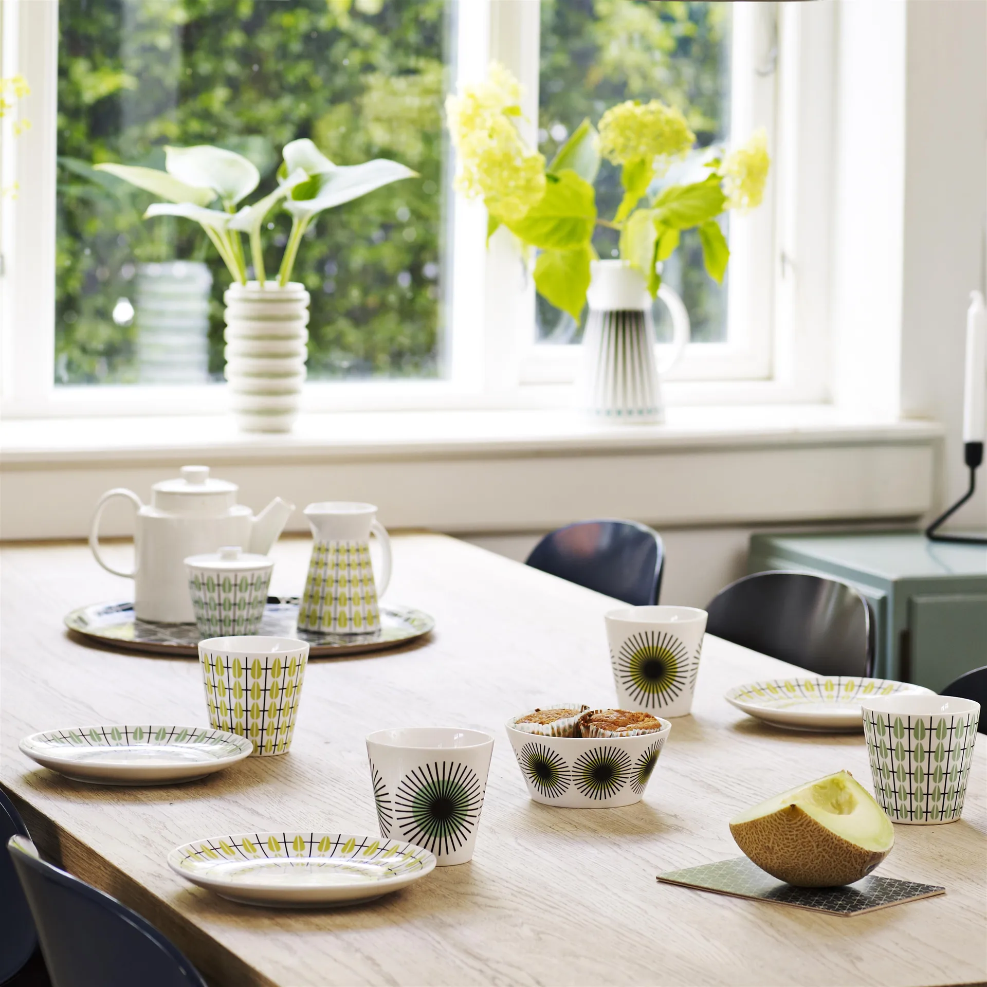 Jarro de leite Olivia, branco-lima Superliving