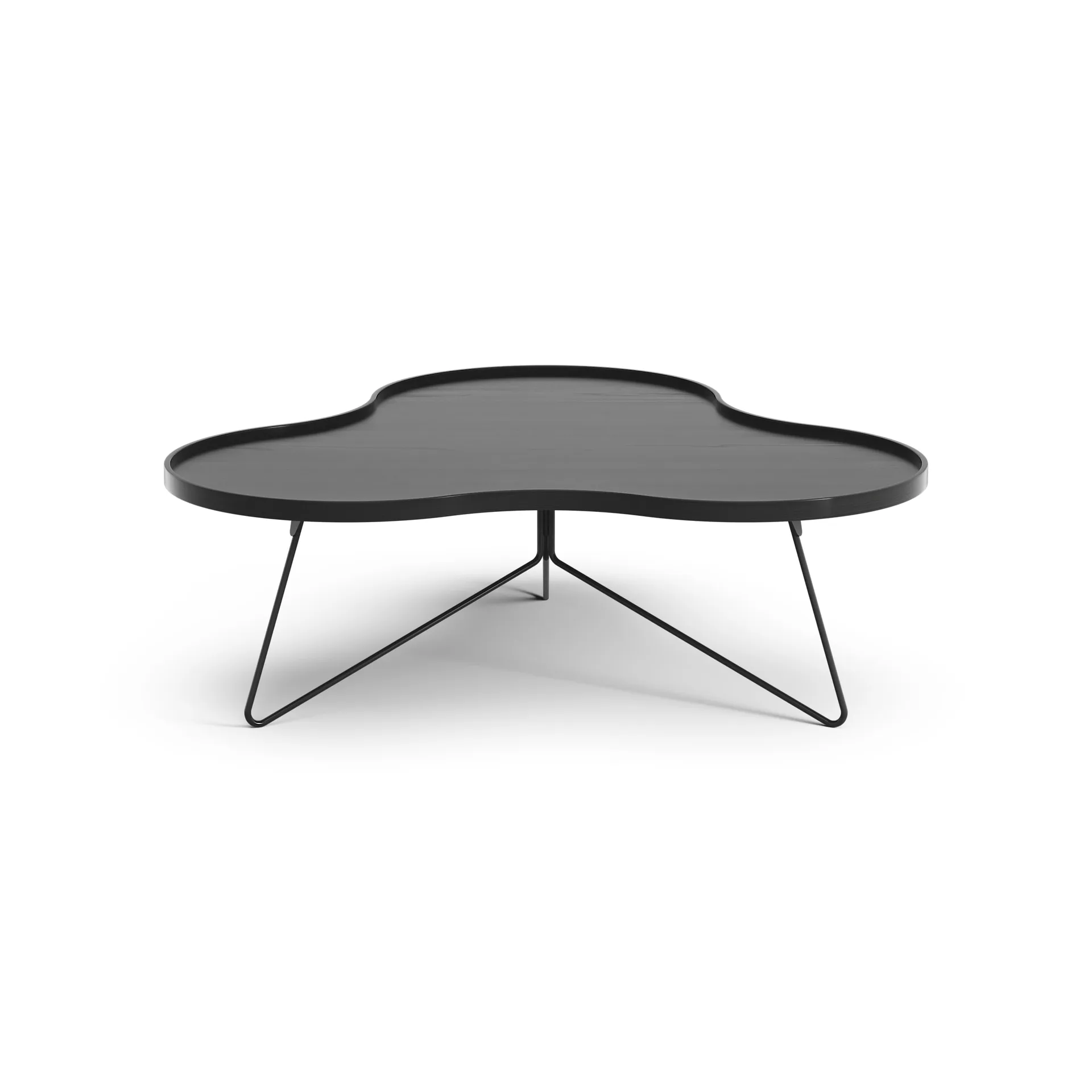 Flower mono mesa 107x114 cm, H39 cm Freixo tingido de preto Swedese