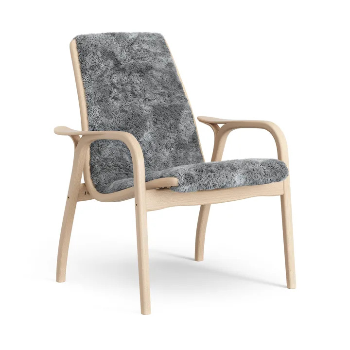 Laminett poltrona de faia lacada/pele de ovelha - Scandinavian Grey (cinzento) - Swedese