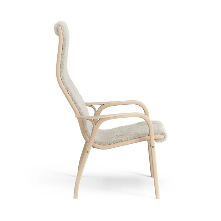 Lamino poltrona de faia lacada/pele de carneiro - Moonlight (beige) - Swedese