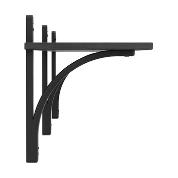 Levi hylla 1 prateleira - Freixo tingido preto‑alumínio, 180 cm - Swedese