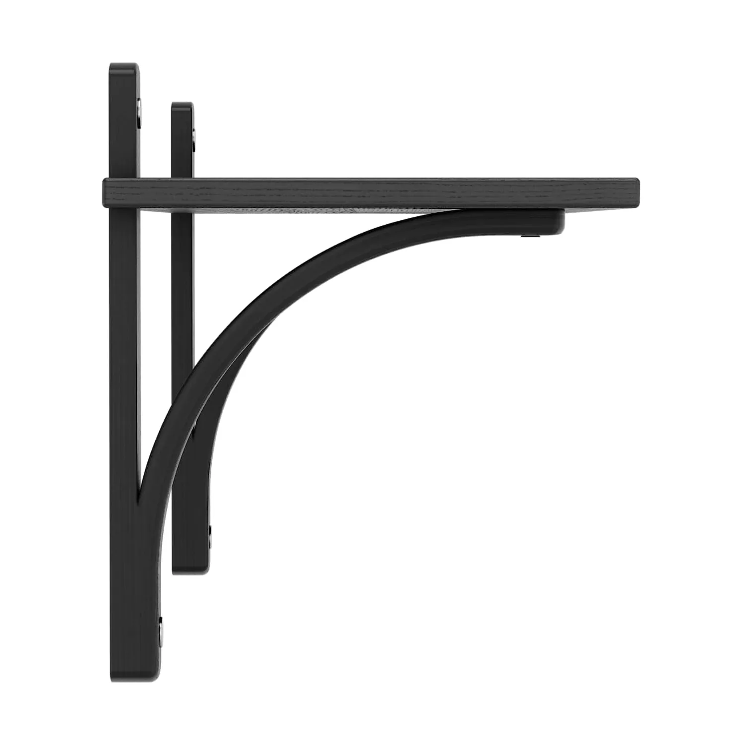 Levi hylla 1 prateleira, Freixo tingido preto‑alumínio, 90 cm. Swedese