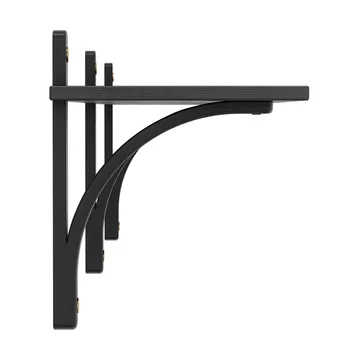 Levi hylla 1 prateleira - Freixo tingido preto‑latão, 180 cm - Swedese