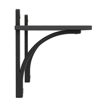 Levi hylla 1 prateleira - Freixo tingido preto‑latão, 90 cm - Swedese