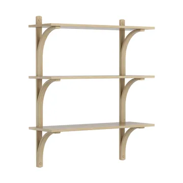 Levi hylla 3 prateleiras - Carvalho com verniz natural‑latão, 90 cm. - Swedese