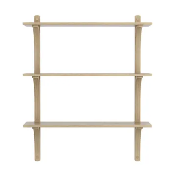 Levi hylla 3 prateleiras - Carvalho com verniz natural‑latão, 90 cm. - Swedese