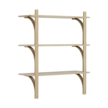Levi hylla 3 prateleiras - Carvalho com verniz natural‑latão, 90 cm. - Swedese