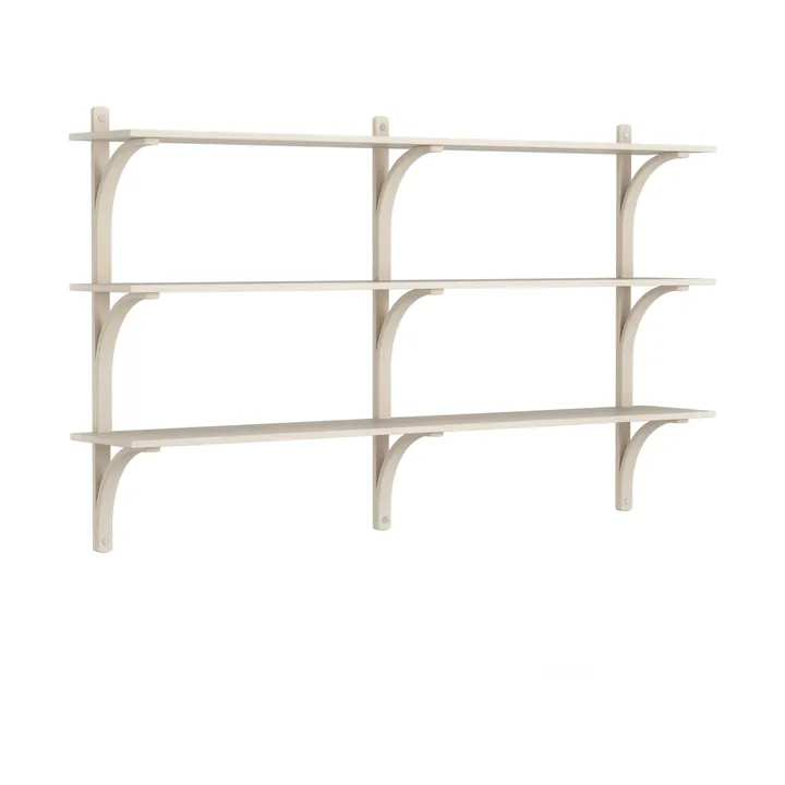 Levi hylla 3 prateleiras - Carvalho pigmentado branco-alumínio, 180 cm - Swedese