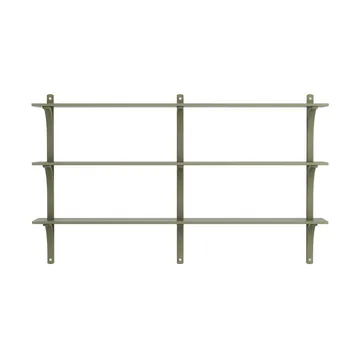 Levi hylla 3 prateleiras - Verde musgo-alumínio, 180 cm - Swedese