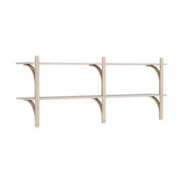 Levi prateleira - Carvalho pigmentado branco-latão, 2 prateleiras, 180 cm - Swedese