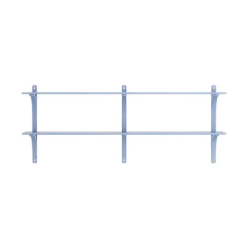 Levi prateleira - Ilke azul-aço inoxidável, 2 prateleiras, 180 cm - Swedese