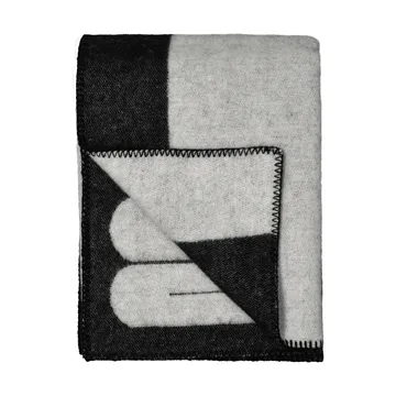 Manta Duality 130x180 cm - Preto-cinza claro - Swedese