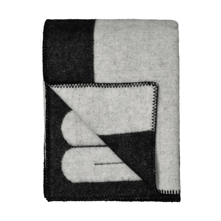 Manta Duality 130x180 cm - Preto-cinza claro - Swedese