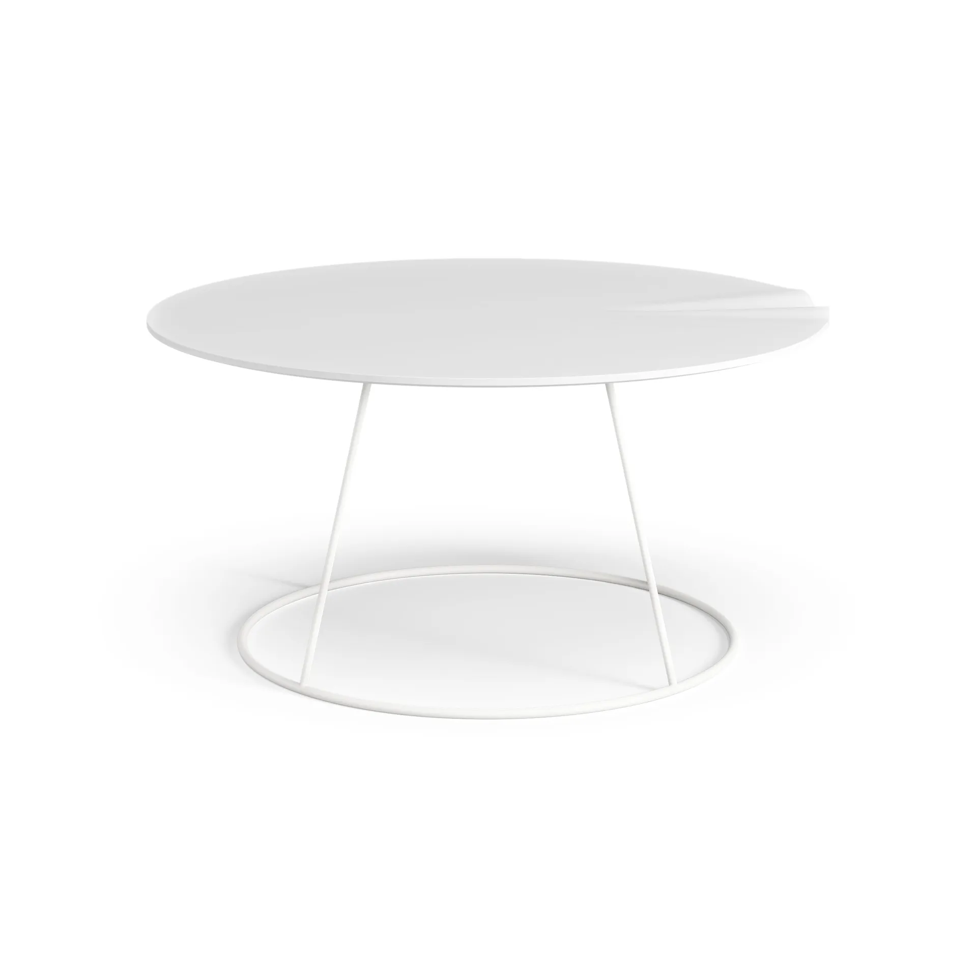Mesa com onda Breeze Ø80 cm, Branco Swedese
