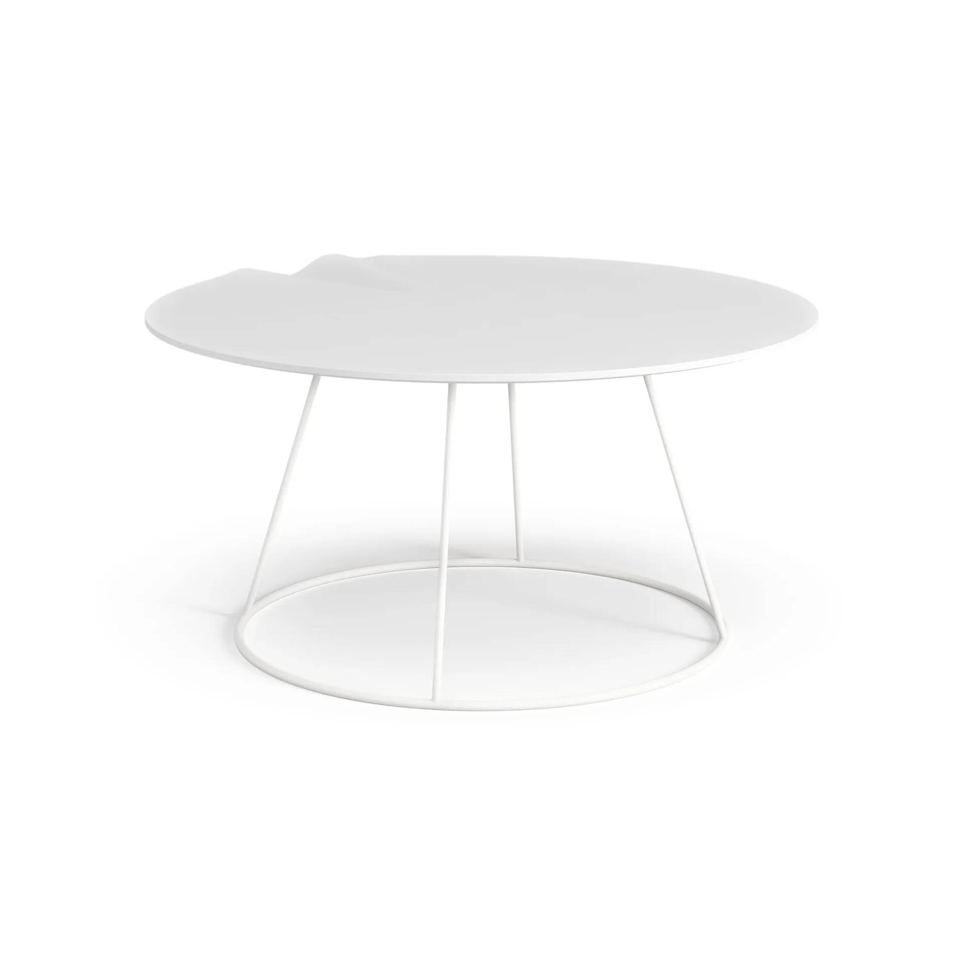 Mesa com onda Breeze Ø80 cm, Branco Swedese
