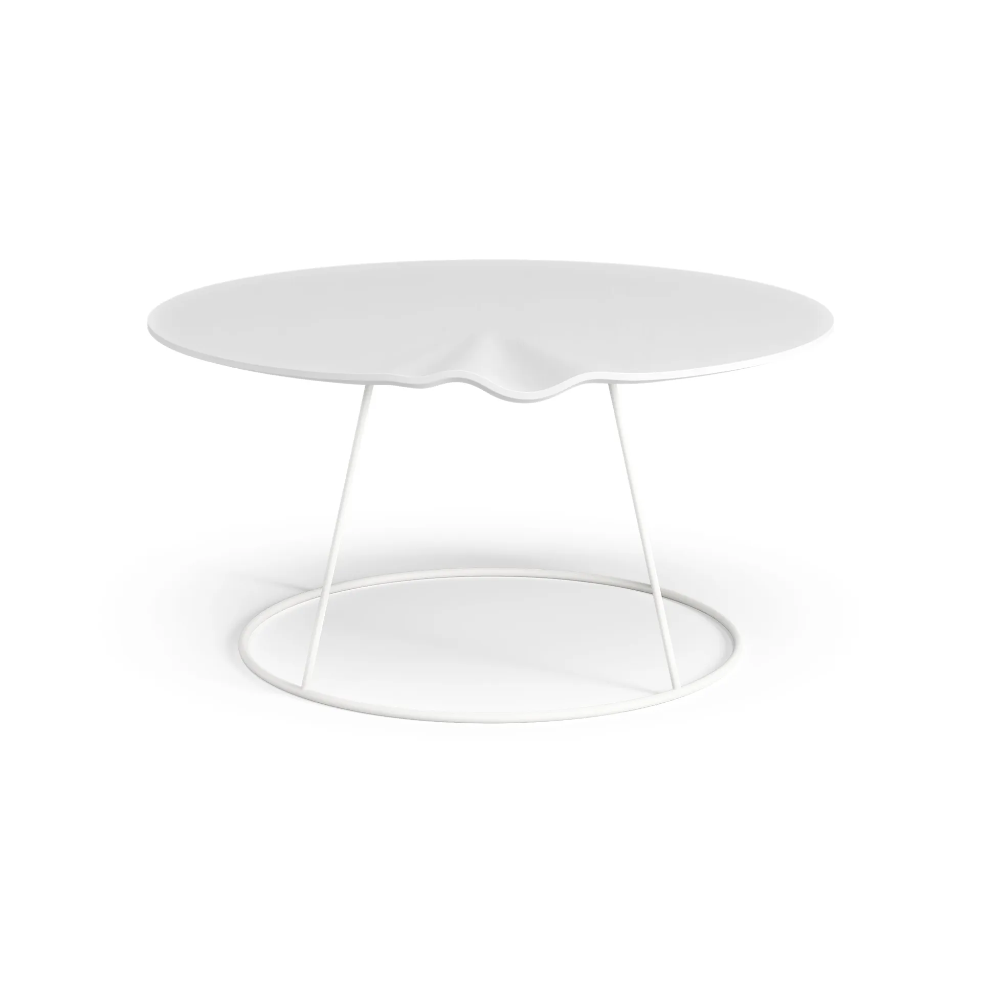 Mesa com onda Breeze Ø80 cm, Branco Swedese
