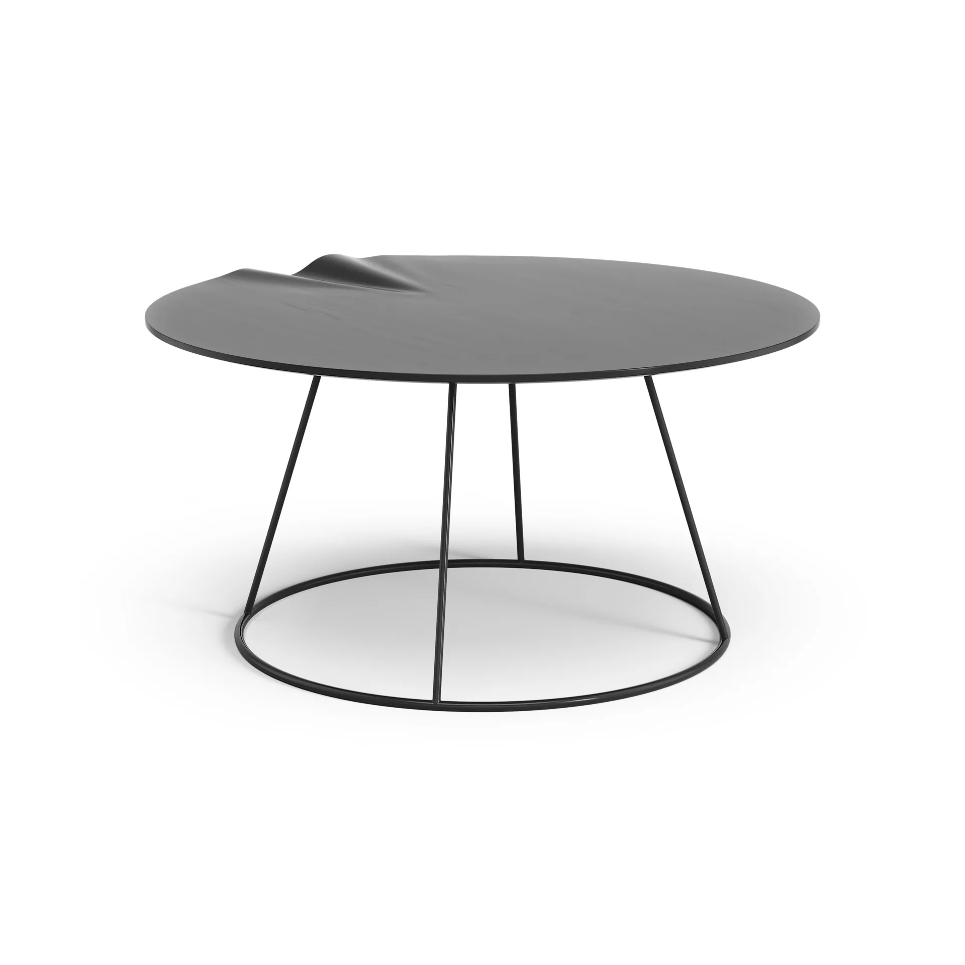 Mesa com onda Breeze Ø80 cm, Preto Swedese