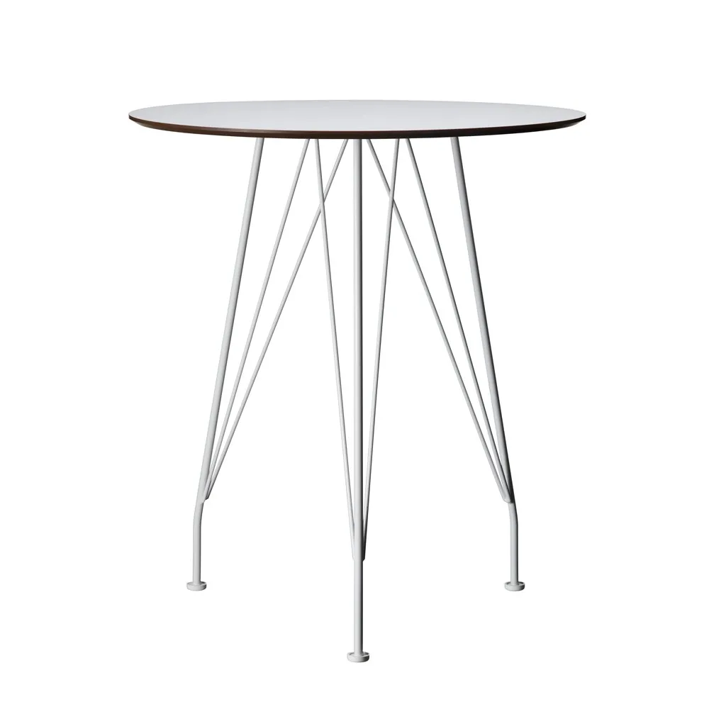 Mesa de café Desirée, Branco, ø64cm, estrutura de base lacada a branco Swedese