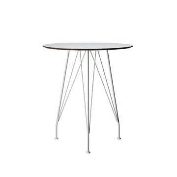 Mesa de café Desirée - Laminado branco, ø110cm, estrutura de base lacada a branco - Swedese