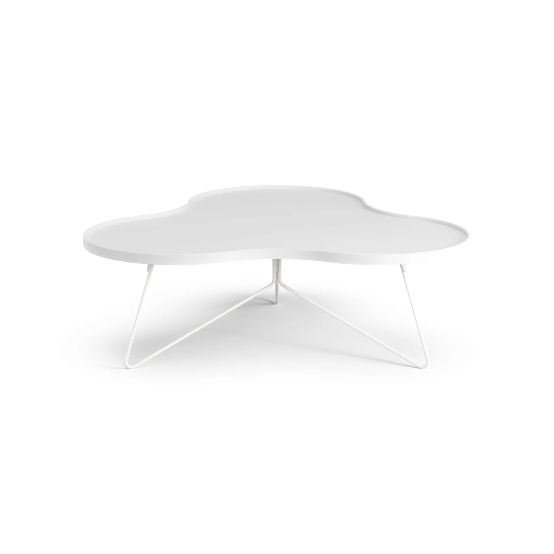 Mesa de centro Flower 107x114 cm, A39 cm Freixo com verniz branco Swedese