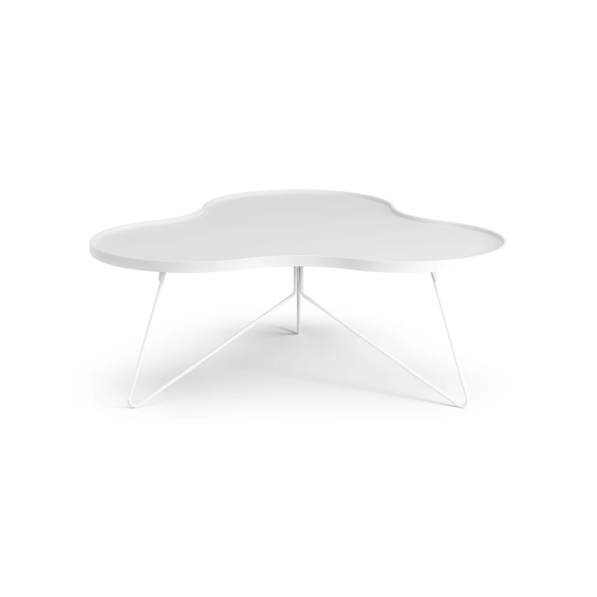 Mesa de centro Flower 107x114 cm, A45 cm Freixo com verniz branco Swedese