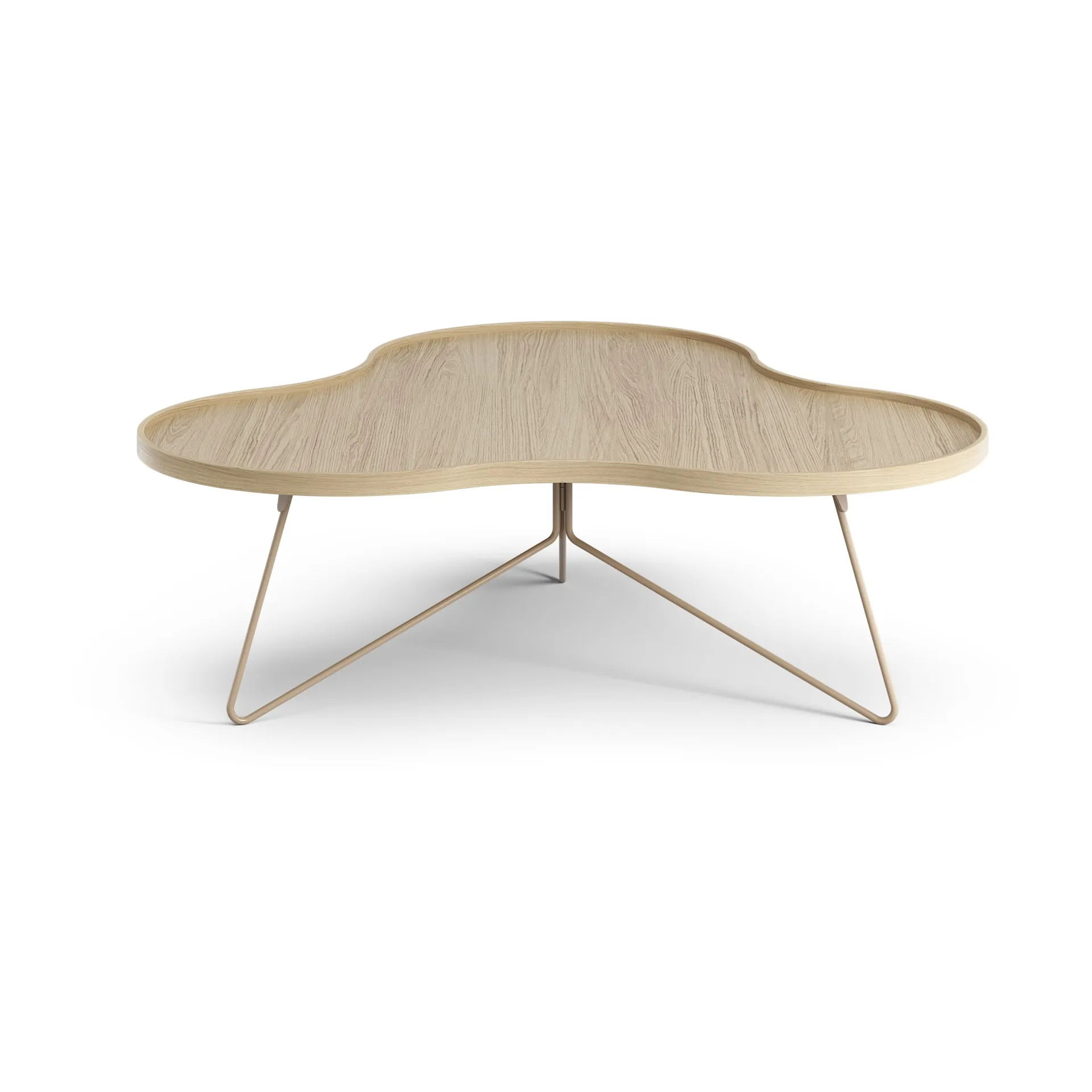 Mesa de centro Flower 107x114 cm, H39 Carvalho laqueado noz-moscada RAL1019 Swedese