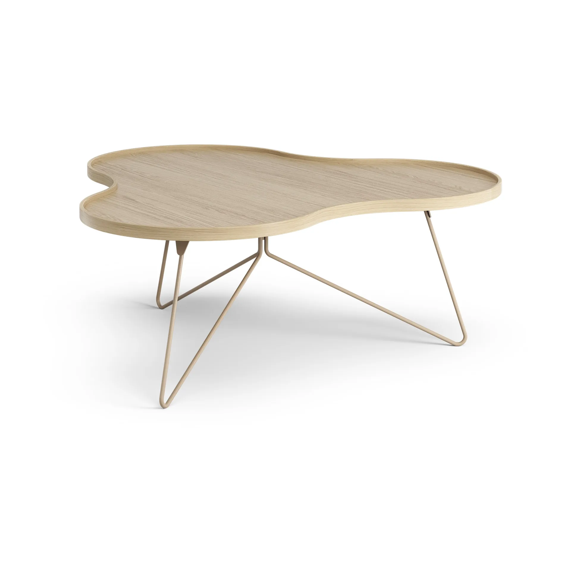 Mesa de centro Flower 107x114 cm, H45 Carvalho laqueado noz-moscada RAL1019 Swedese