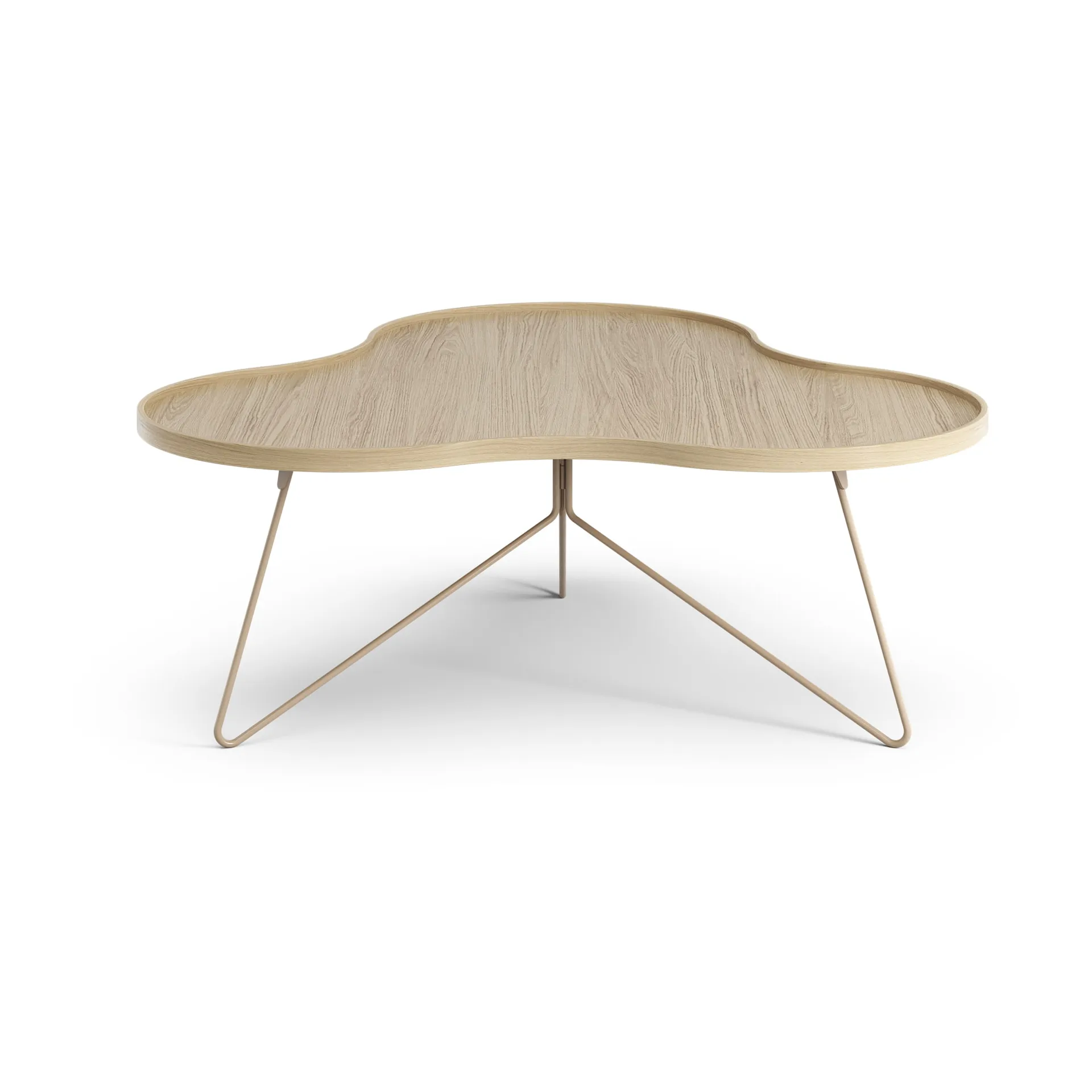 Mesa de centro Flower 107x114 cm, H45 Carvalho laqueado noz-moscada RAL1019 Swedese