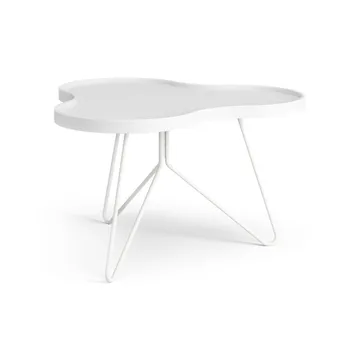 Mesa de centro Flower 62x66 cm - A39 cm Freixo com verniz branco - Swedese