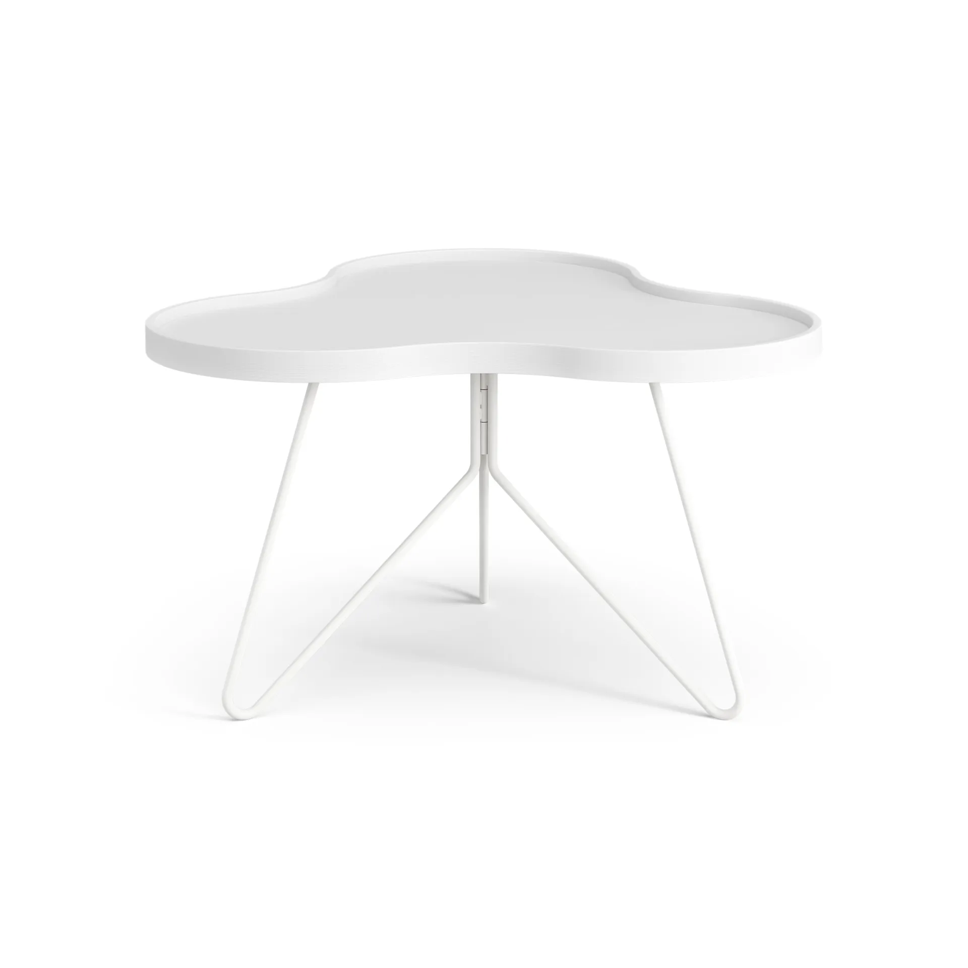 Mesa de centro Flower 62x66 cm, A39 cm Freixo com verniz branco Swedese