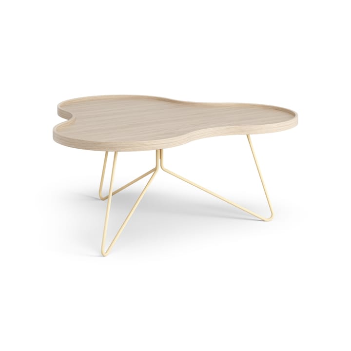 Mesa de centro Flower 84x90 cm - A39 cm Carvalho com pigmento branco - Swedese