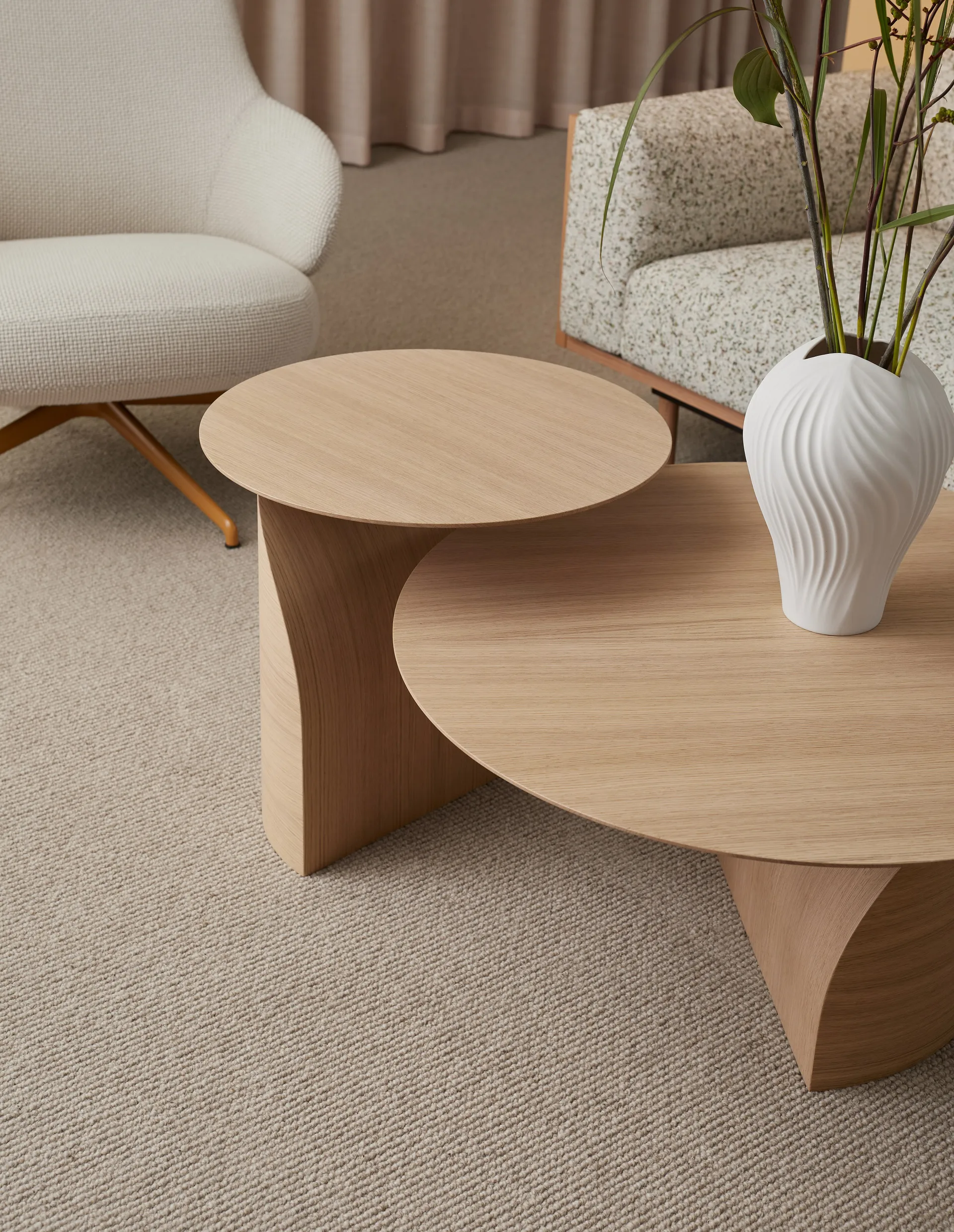 Mesa de centro Savoa H45 cm, Carvalho lacado Swedese