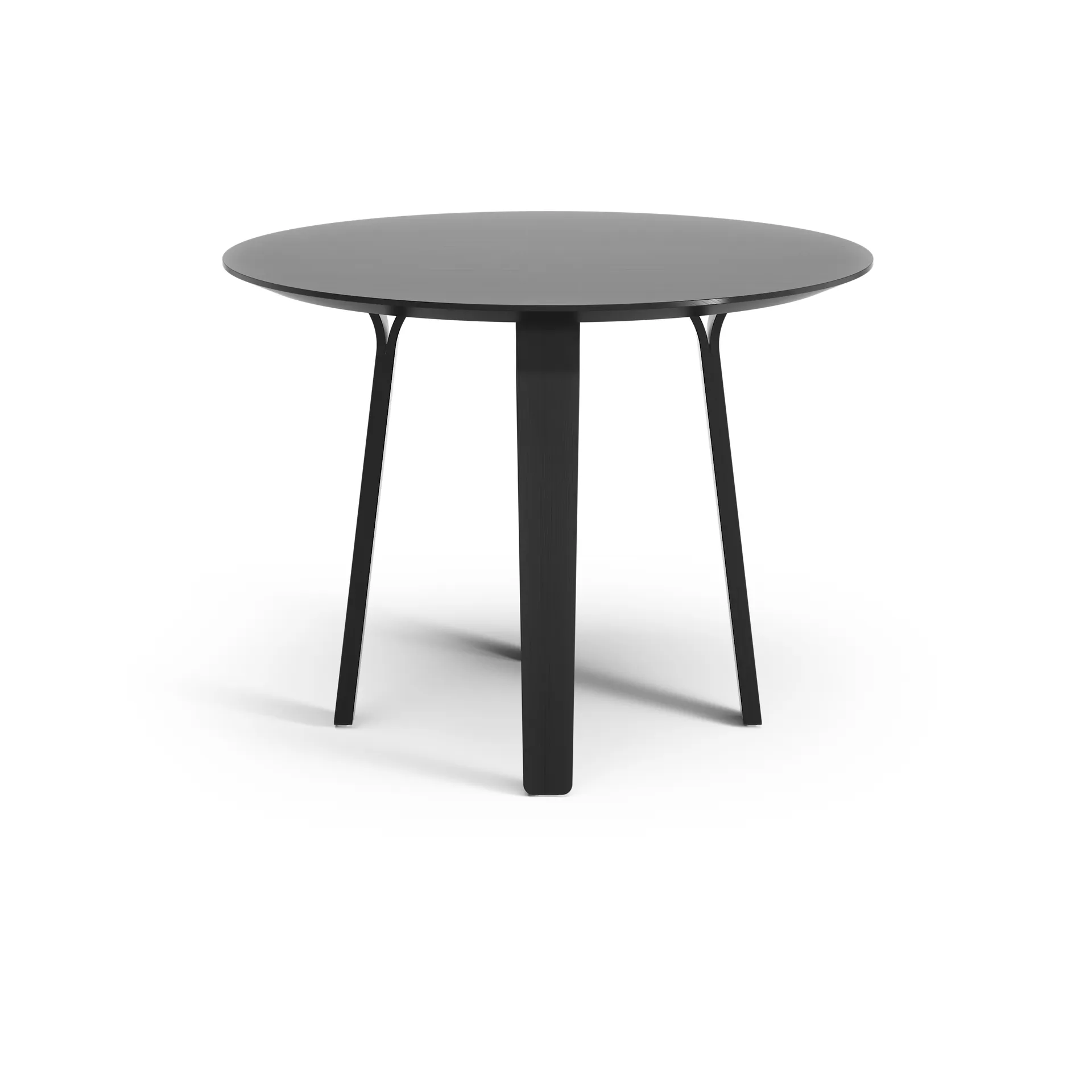 Mesa de jantar Divido, Esmalte preto cinza, Ø95cm Swedese