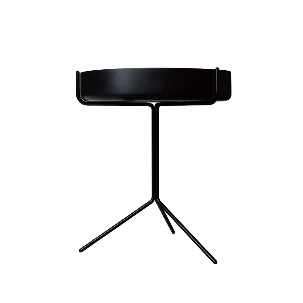 Mesa Drum , Preto manchado-A.46cm-estrutura preta  Swedese