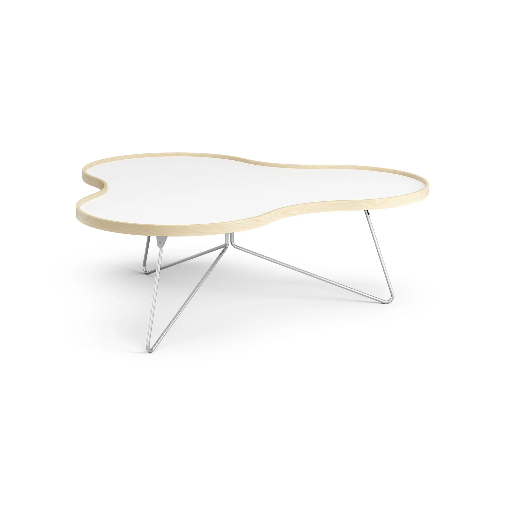 Mesa Flower 107x114 cm, A39 cm bétula lacada Swedese