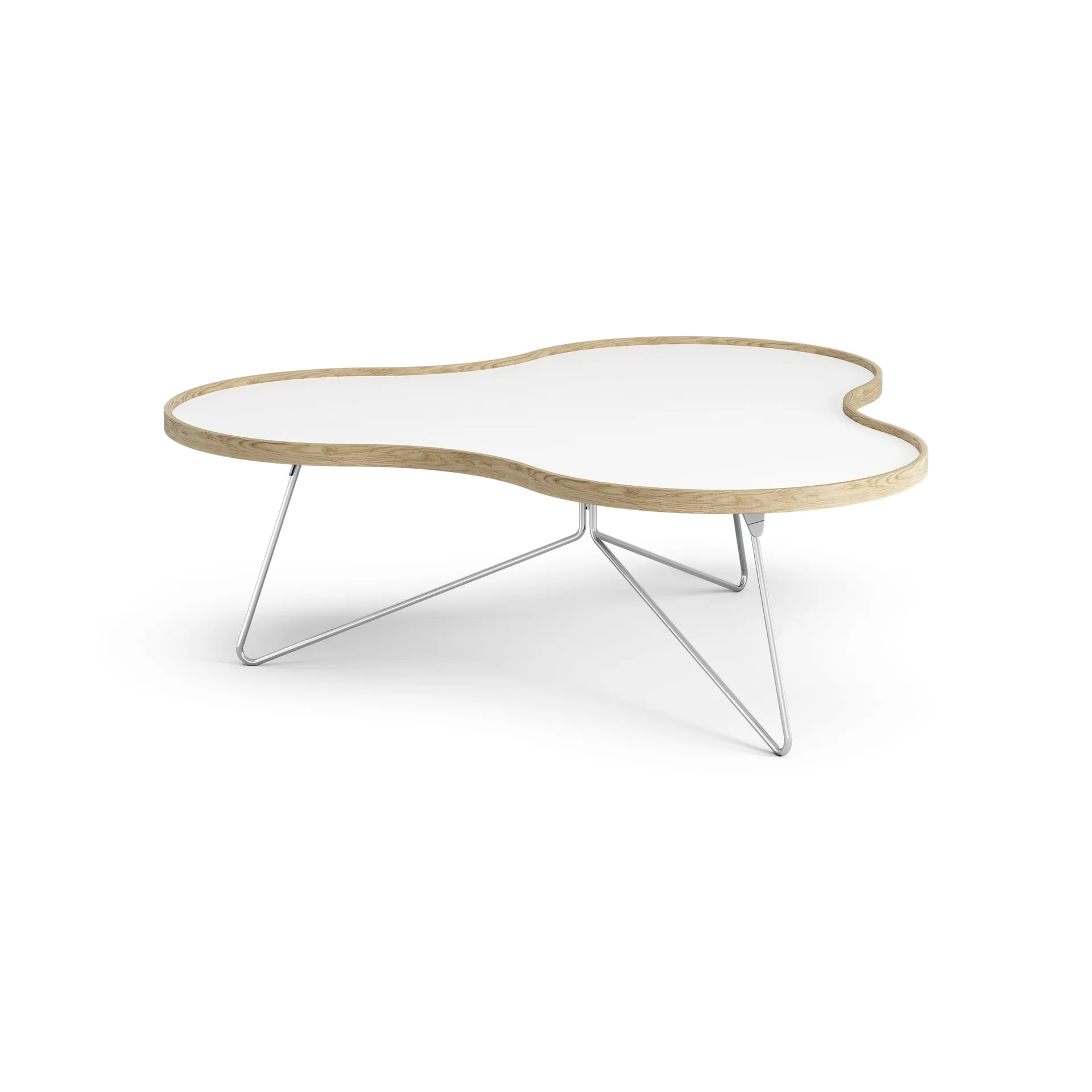 Mesa Flower 107x114 cm, A39 cm Carvalho lacado Swedese