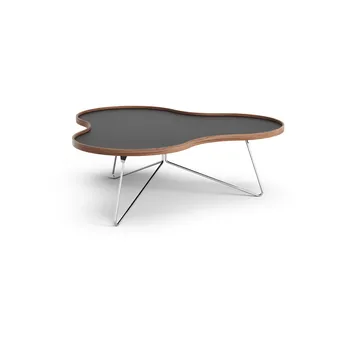 Mesa Flower 107x114 cm - A39cm-preta-nogueira-cromo - Swedese